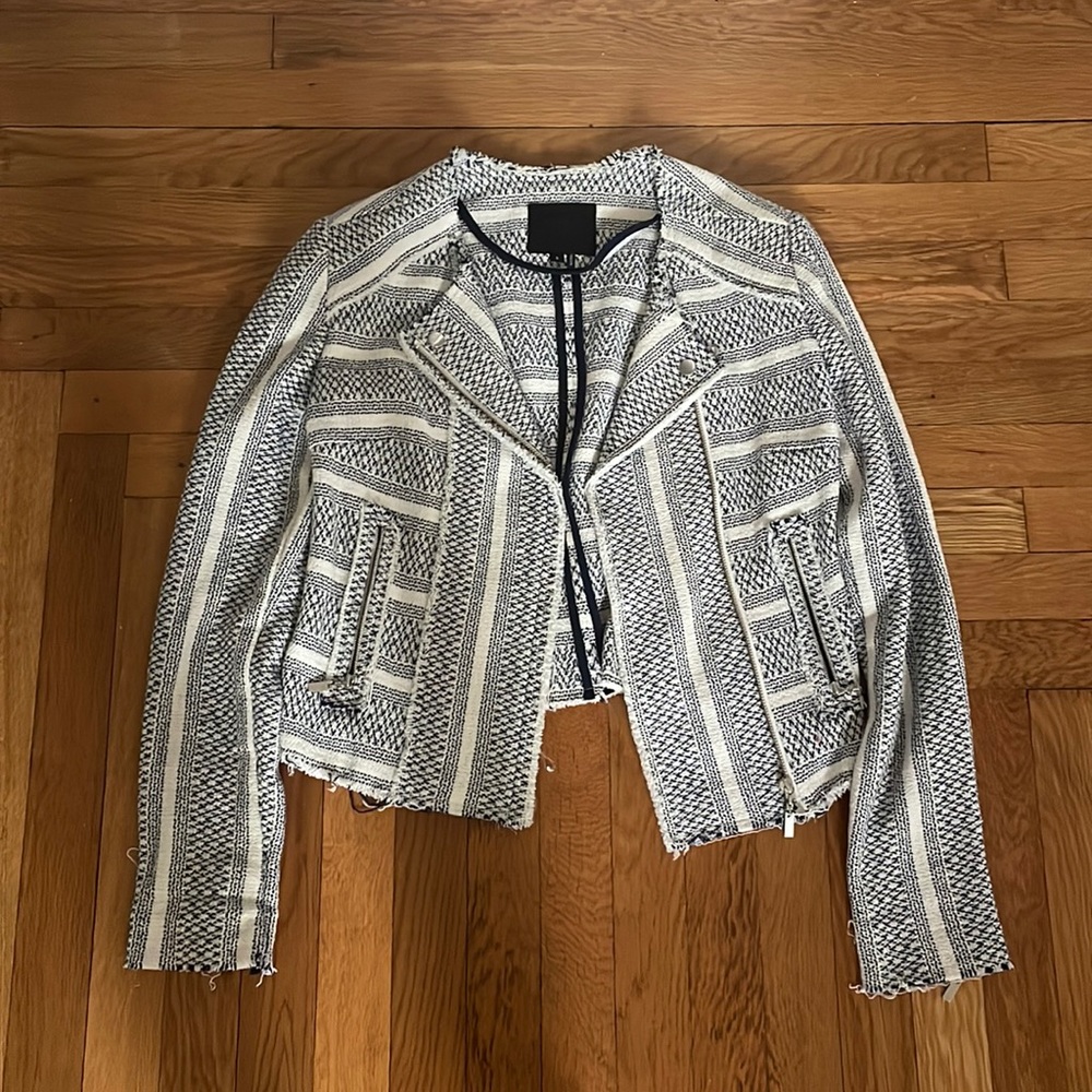 Paige tweed moto jacket